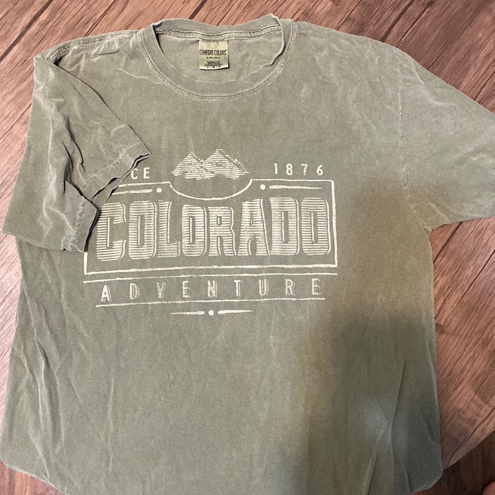 Olive Green Colorado Adventure Comfort Colors TShirt
